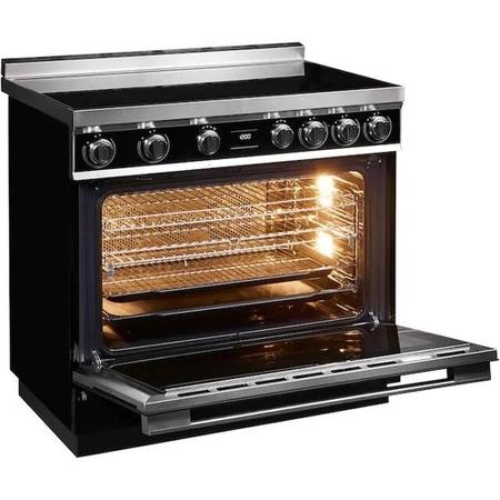 Smeg Portofino 90cm Pyrolytic Induction Range Cooker - Black