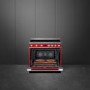 Smeg Portofino 90cm Induction Pyrolytic Range Cooker - Red