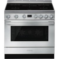 Refurbished Smeg Portofino CPF9IPX 90cm Pyrolytic Induction Range Cooker Stainless Steel Refurbished Smeg Portofino CPF9IPX 90cm Pyrolytic Induction Range Cooker Stainless Steel