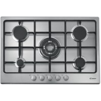 Candy CPG75SQPX 75cm Five Burner Gas Hob Stainless Steel