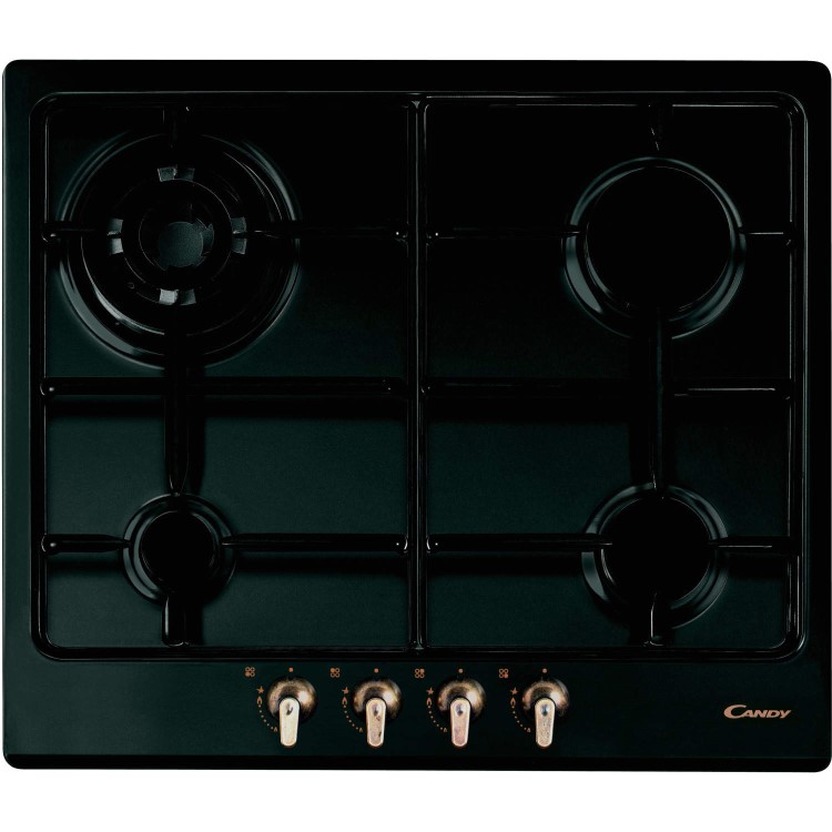Candy CPGC64SQPGH Four Burner Gas Hob Black