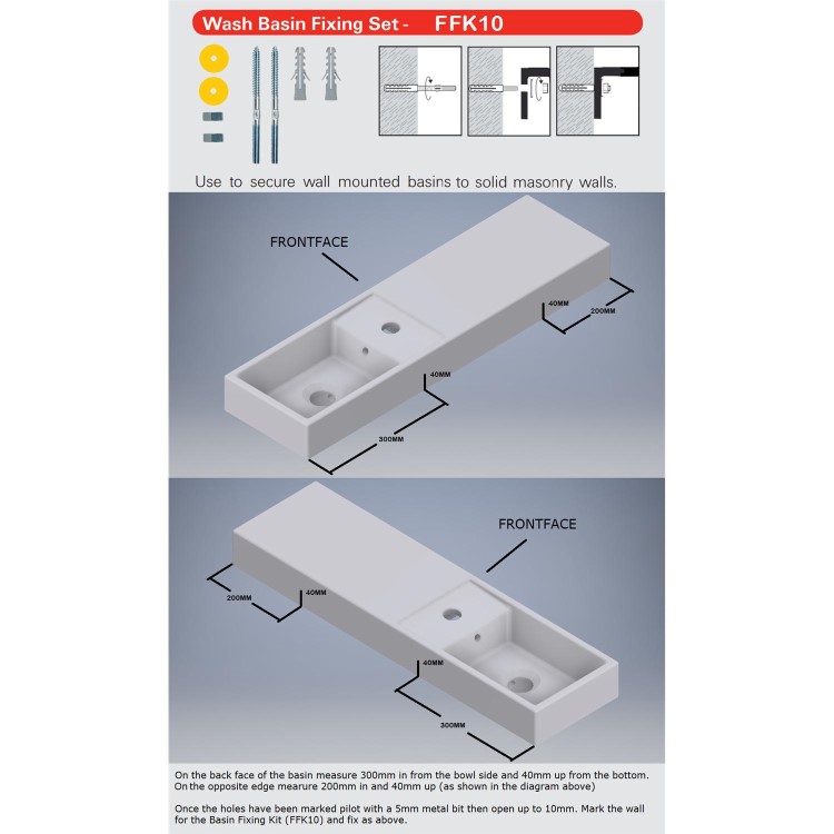 GRADE A1 - Wall Mount Sink - 1 Tap Hole