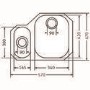 Franke CPX160R Compact Undermount Stainless Steel Sink with Right Half Bowl