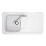Astracast CR10WHHOMESK Aquitaine Single Bowl Ceramic Sink with Reversible Drainer & Accessories