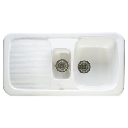 Astracast Cr15whhomesk Aquitaine 1 5 Bowl Ceramic Sink With Reversible Drainer Accessories
