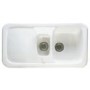 Astracast CR15WHHOMESK Aquitaine 1.5 Bowl Ceramic Sink with Reversible Drainer & Accessories