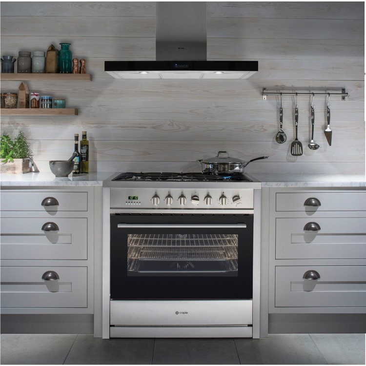 Caple CR9109 90cm Single Oven Dual Fuel Range Cooker - Stainless Steel