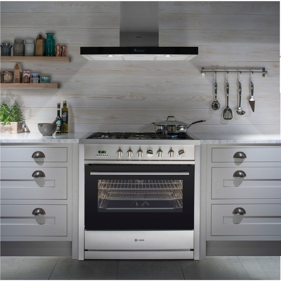 Caple CR9109 90cm Single Oven Dual Fuel Range Cooker Stainless Steel
