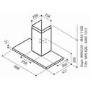 Elica Crete Decorative Touch Control 90cm Chimney Hood - Stainless Steel