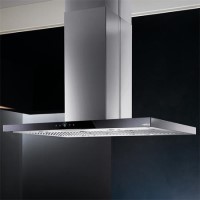 Elica CRETE_ISLAND Crete Decorative Touch Control 90cm Island Hood in Stainless Steel