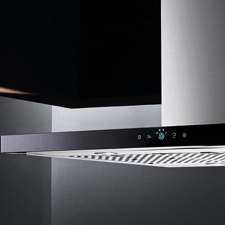 Elica CRETE_ISLAND Crete Decorative Touch Control 90cm Island Hood in Stainless Steel