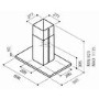 Elica CRETE_ISLAND Crete Decorative Touch Control 90cm Island Hood in Stainless Steel