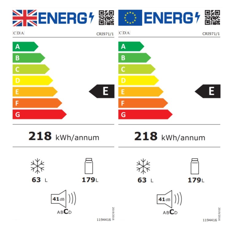CDA 242 Litre 70/30 Integrated Fridge Freezer