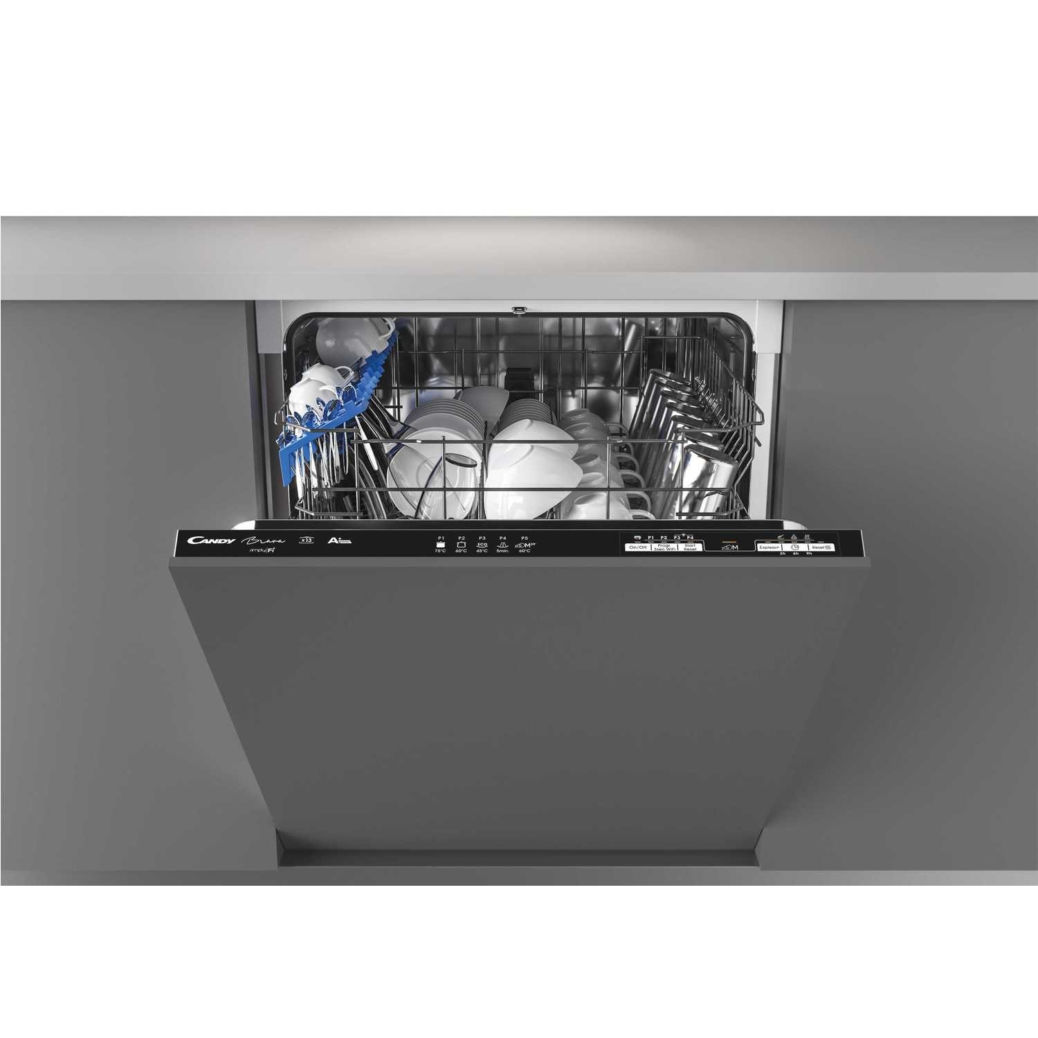 Refurbished Candy CRIN1L380PB 13 Place Freestanding Dishwasher