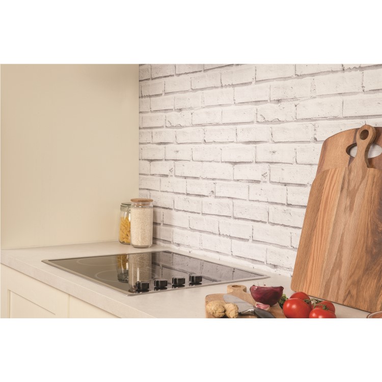 Hotpoint CRM641DX 60cm Ceramic Hob with Stainless Steel Frame in Black