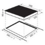 GRADE A1 - As new but box opened - Hotpoint CRM641DX 60cm Ceramic Hob with Stainless Steel Frame in Black