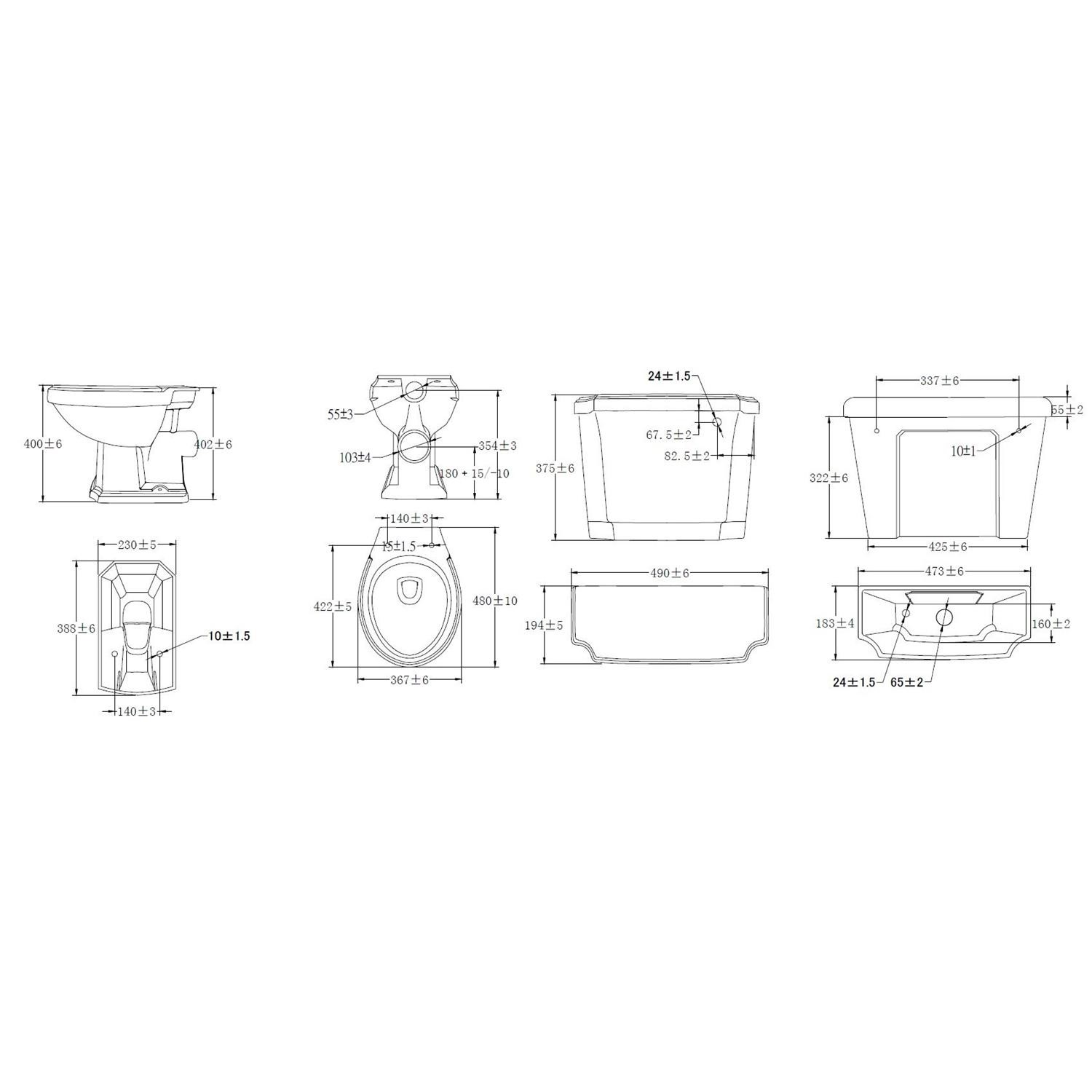 Traditional Low Level Toilet Without Seat CRMK004 Appliances Direct