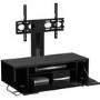 Alphason CRO2-1000BKT-BK Chromium 2 TV Cabinet with Bracket for up to 50" TVs - Black