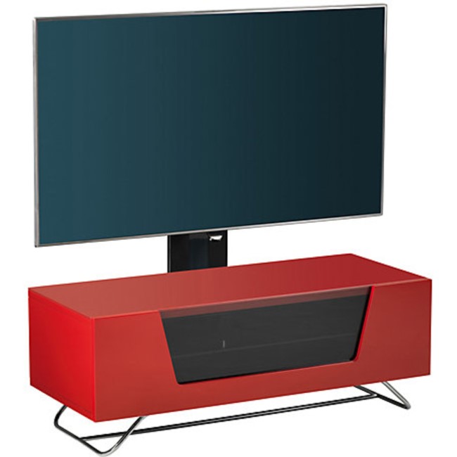 Alphason CRO2-1000BKT-RE Chromium 2 TV Cabinet with Bracket for up to 50" TVs - Red