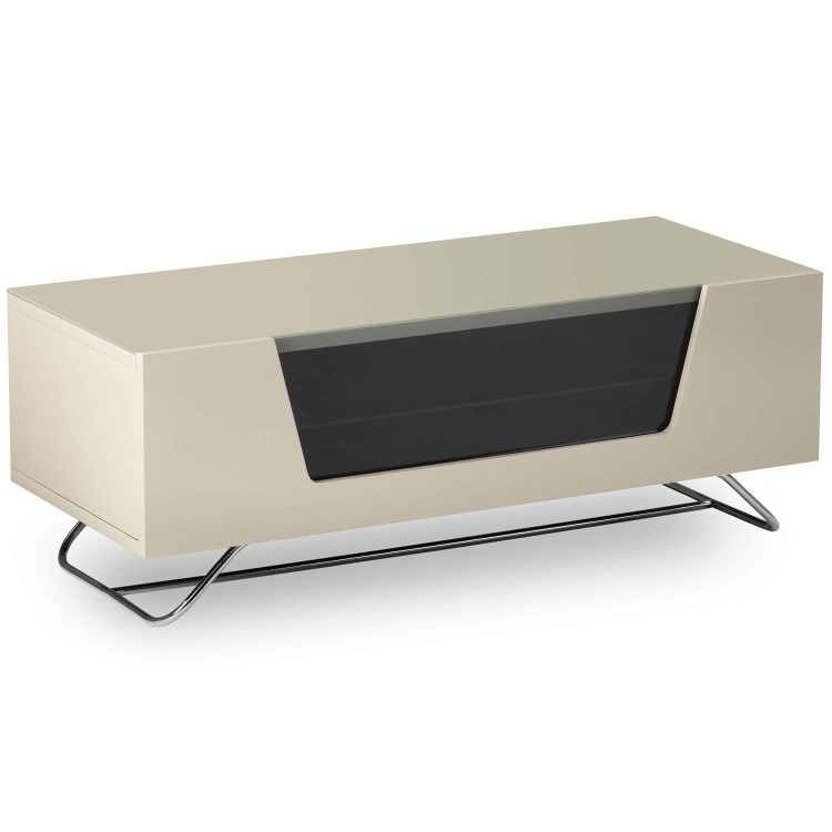 Alphason Chromium Ivory high gloss TV Cabinet 