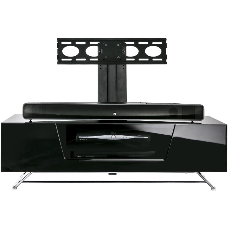 Alphason CRO2-1200BKT-BK Chromium 2 TV Cabinet with Bracket for up to 50" TVs - Black