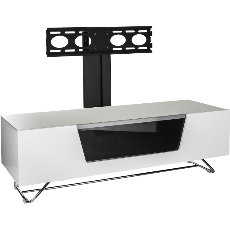 Alphason CRO2-1200BKT-WH Chromium 2 TV Cabinet with Bracket for up to 50" TVs - White 