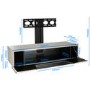 Alphason CRO2-1200BKT-WH Chromium 2 TV Cabinet with Bracket for up to 50" TVs - White 
