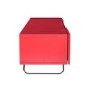 Alphason Chromium High Gloss TV Unit in Red With Glass Infra Red Friendly Door