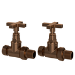 Bronze Cross Head Traditional Straight Radiator Valves