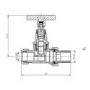 Bronze Cross Head Traditional Straight Radiator Valves