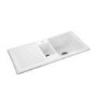 Rangemaster Rustique 1.5 Bowl Left Hand Drainer Ceramic Sink White