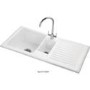 Rangemaster Rustique 1.5 Bowl Right Hand Drainer Ceramic Sink White