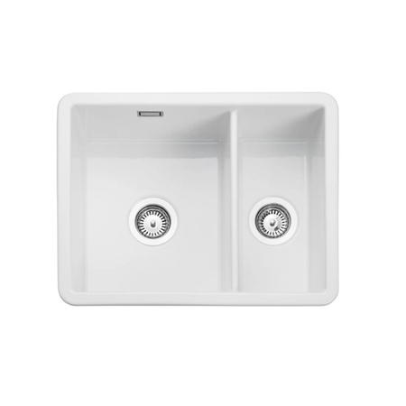 1.5 Bowl Undermount White Ceramic Kitchen Sink - Rangemaster 