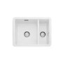 Rangemaster Rustique 1.5 Bowl Inset / Undermount White Ceramic Kitchen Sink