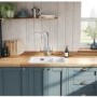 Rangemaster Rustique 1.5 Bowl Inset / Undermount White Ceramic Kitchen Sink