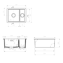 Rangemaster Rustique 1.5 Bowl Inset / Undermount White Ceramic Kitchen Sink