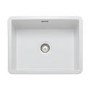 Rangemaster Rustique Single Bowl Inset / Undermount White Ceramic Kitchen Sink