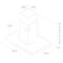 Elica CRUISE-ISLAND Cruise 90cm Box Design Island Cooker Hood - Stainless Steel