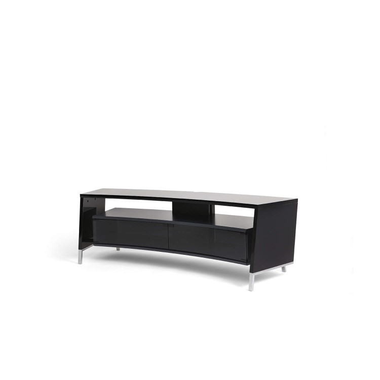 Off The Wall Curved 1500 Black TV Cabinet - Up to 65 Inch