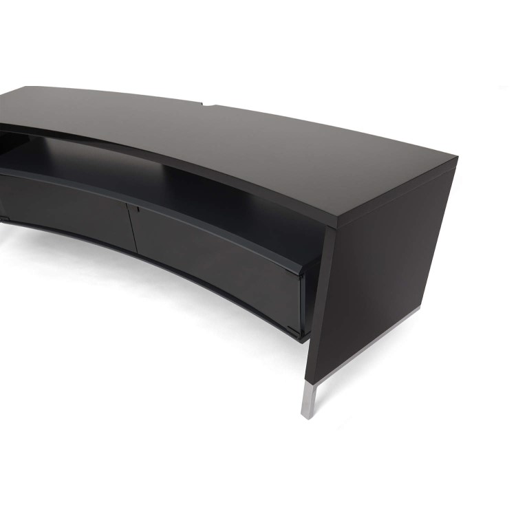 Off The Wall Curved 1500 Black TV Cabinet - Up to 65 Inch