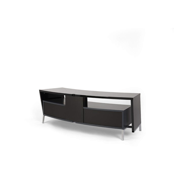 Off The Wall Curved 1500 Black TV Cabinet - Up to 65 Inch