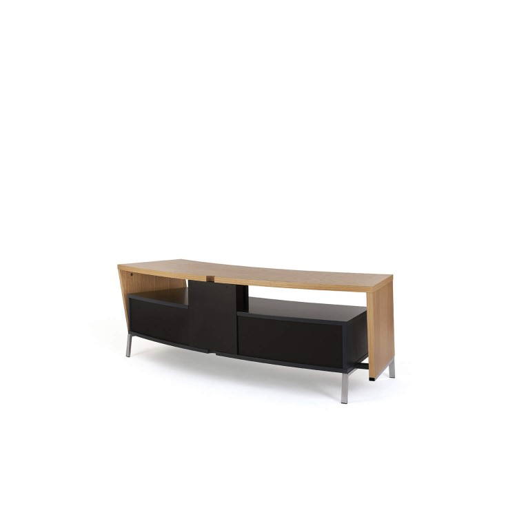Off The Wall Curved 1500 Oak TV Cabinet - Up to 65 Inch