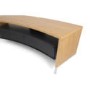 Off The Wall Curved 1500 Oak TV Cabinet - Up to 65 Inch