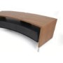 Off The Wall Curved 1500 Walnut TV Cabinet - Up to 65 Inch