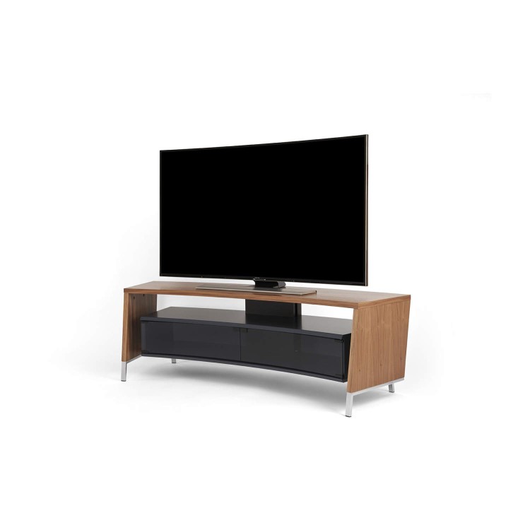 Off The Wall Curved 1500 Walnut TV Cabinet - Up to 65 Inch