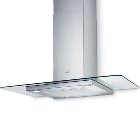 Elica CRYSTAL90 Crystal Flat Glass 90cm Chimney Cooker Hood Stainless Steel