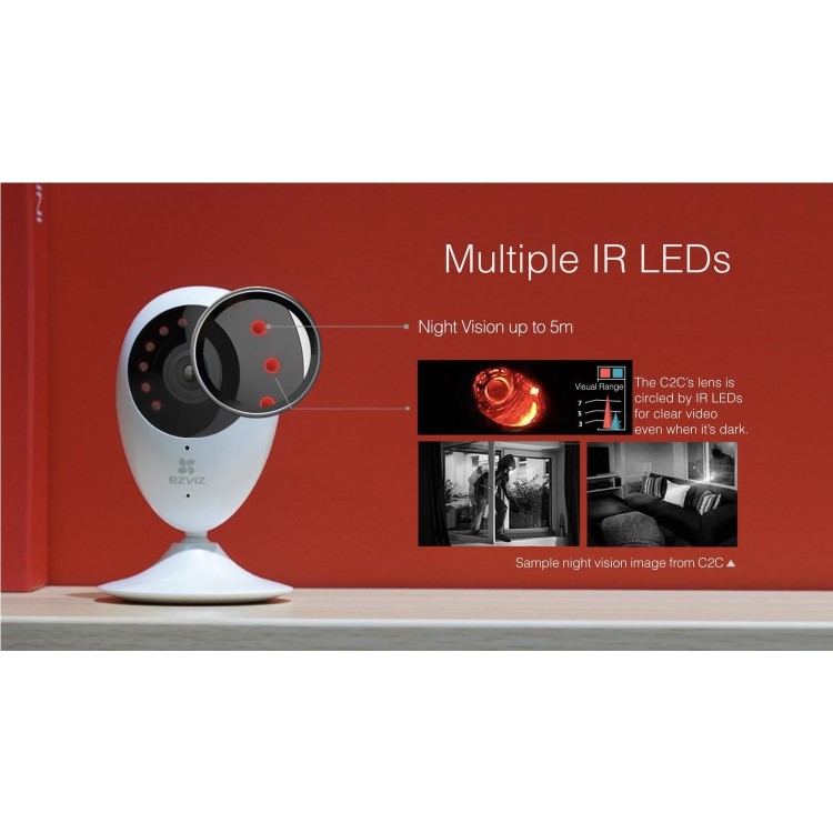 EZVIZ Mini O Plus 1080p HD Indoor Smart Wi-Fi Camera - Works with Amazon Alexa & Google Assistant IFTTT