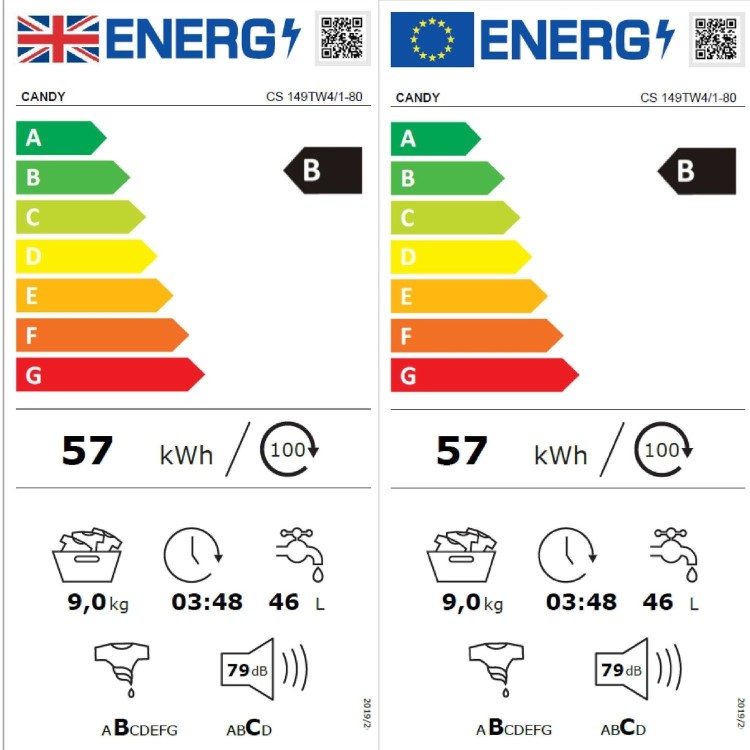 Candy Smart 9kg 1400rpm Washing Machine - White