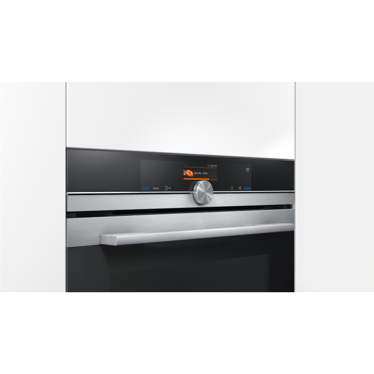 Refurbished Siemens iQ700 CS656GBS7B 60cm Single Built In Electric Oven with Steam Function Stainless Steel