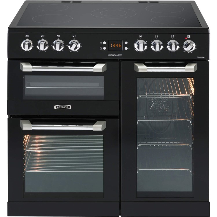 LEISURE CS90C530K Cuisinemaster Black 90cm Electric Range Cooker With Ceramic Hob